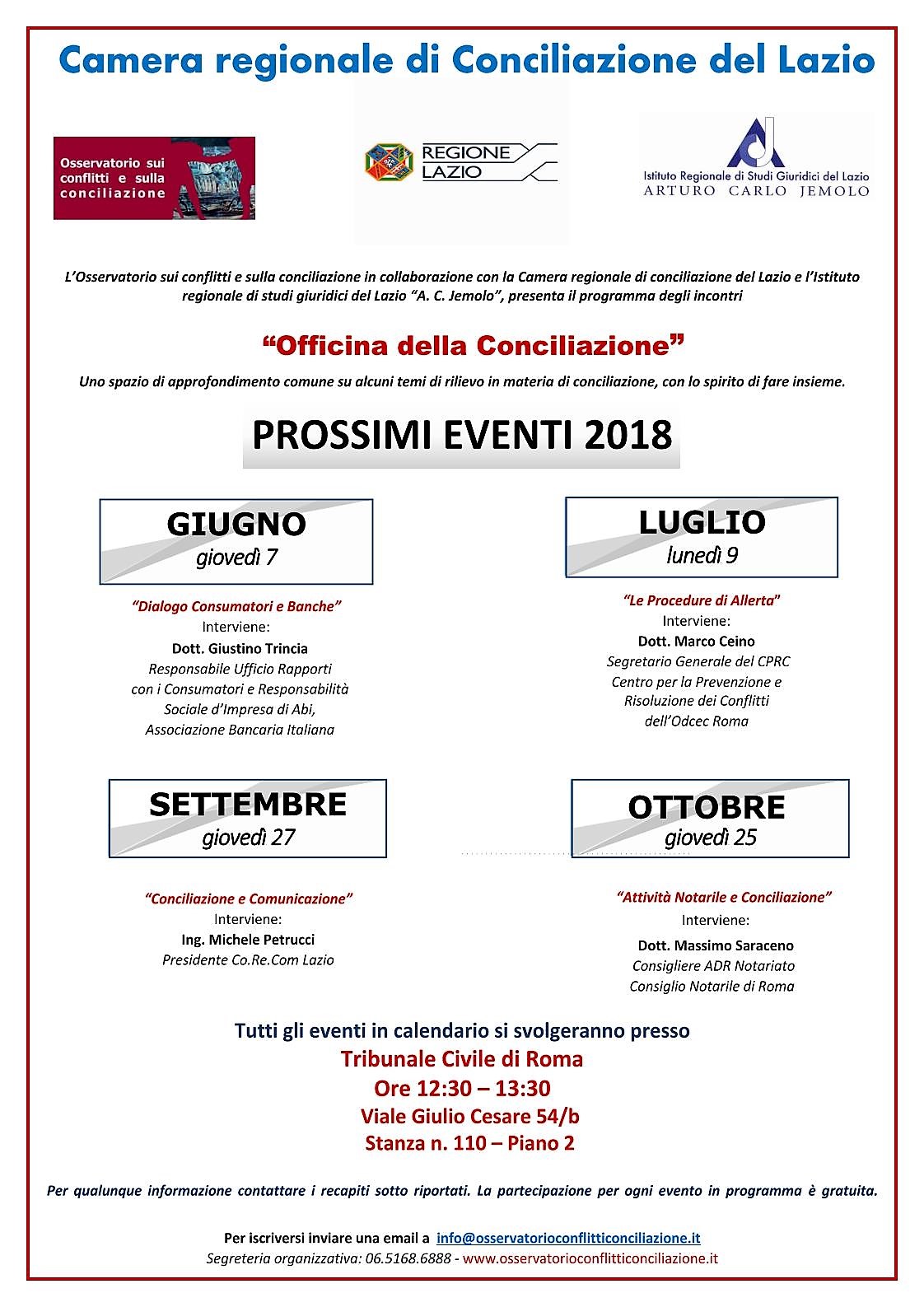 Officine della Conciliazione 2018