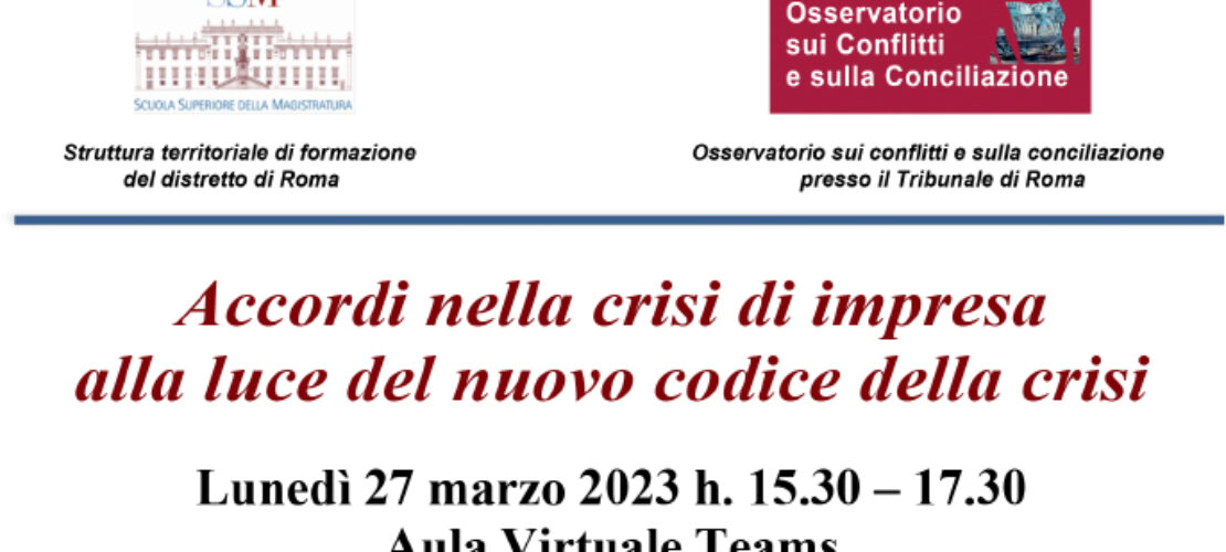 1a Officina della Conciliazione 2023