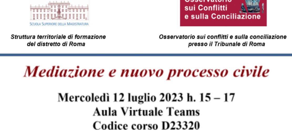 2a Officina della Conciliazione 2023
