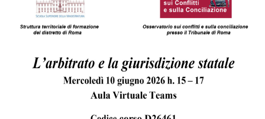 il 10 giugno 2a Officina della Conciliazione 2026